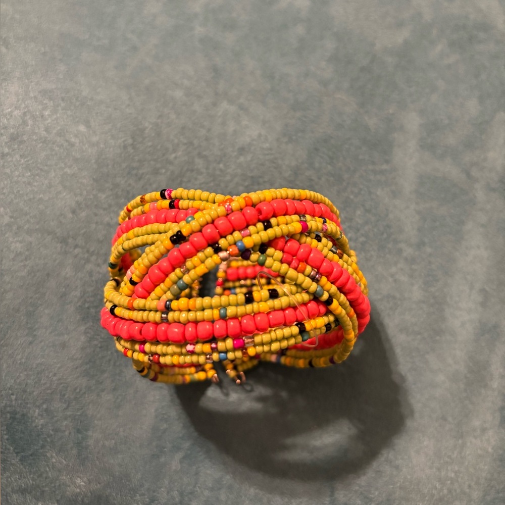 Colorful Beaded Cuff Bracelet